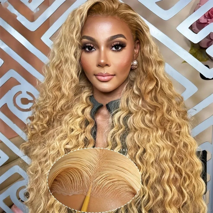 27 Honey Blonde Wig Human Hair 13x6 Hd Lace Frontal Wig Deey Wave Lace Front Wig 13x4 Honey Blonde Human Hair Wigs  250 Density