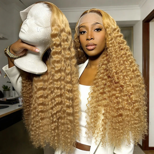 27 Honey Blonde Wig Human Hair 13x6 Hd Lace Frontal Wig Deey Wave Lace Front Wig 13x4 Honey Blonde Human Hair Wigs  250 Density