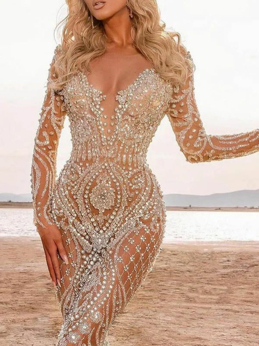 Graceful Evening Dresses Mermaid Strapless Rhinestones Beading Prom Gowns Party Dresses Customized فساتين سهر