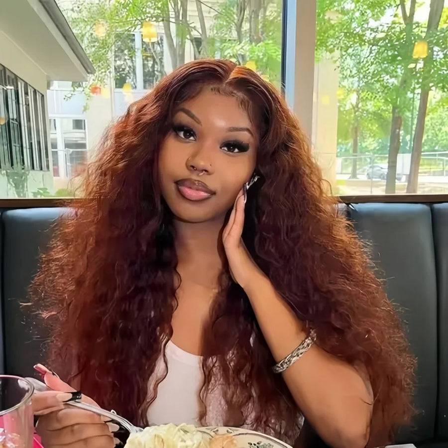 30 Inch Loose Deep Wave Chocolate Brown Human Hair Wigs 13x4 13x6 Curly Hd Lace Frontal Wig Colored Pre Plucked Human Hair Wigs