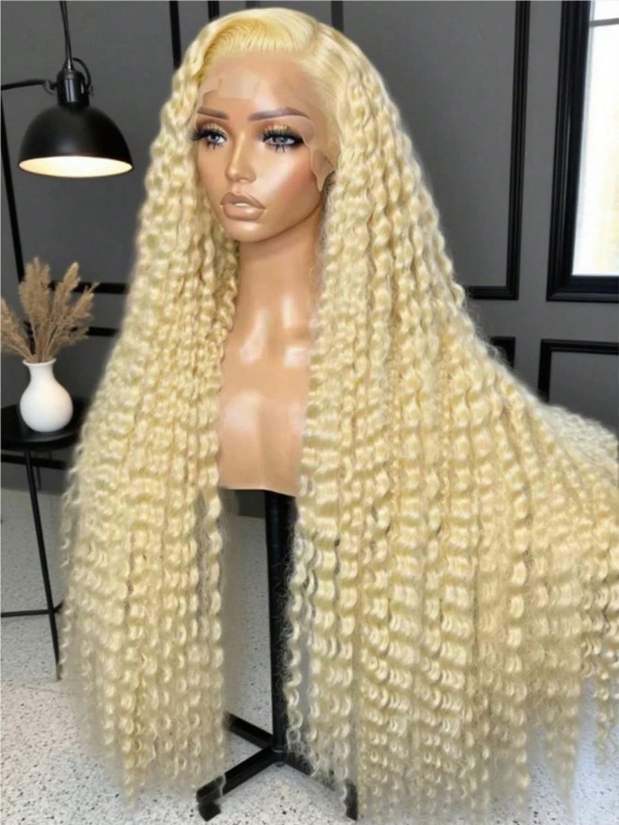 30 Inch 613 Loose Deep Wave 13x4 Lace Frontal Wigs Curly Brazilian Human Hair Honey Blonde Water Wave Lace Pre Pluc Front Wigs
